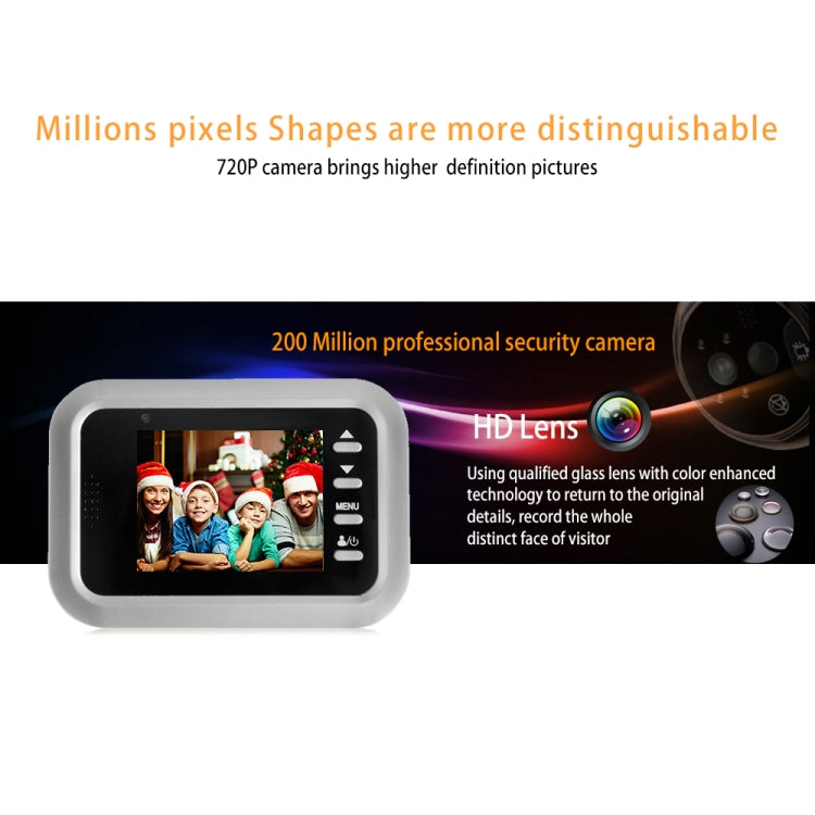 W8-S 2.4 inch Screen 2.0MP Security Camera No Disturb Peephole Viewer, Support TF Card W8-S 2.4 inch Screen 2.0MP Security Camera No Disturb Peephole Viewer, Support TF Card
